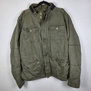 Brandit Vintage Military‎ Style Jacket Green Men's Size XXL Hooded